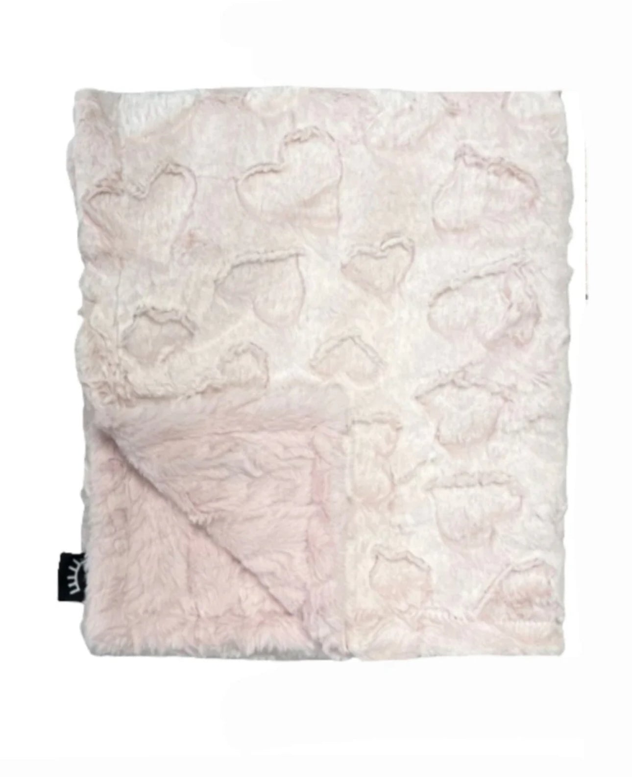 Winx + Blinx Frosted Hearts Mauve Minky Baby Blanket - Minky Blanket