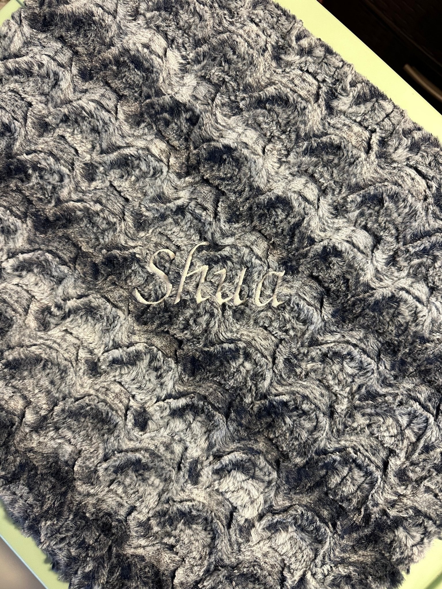 Winx + Blinx Frosted Sky/Prince Navy Minky Baby Blanket - Minky Blanket