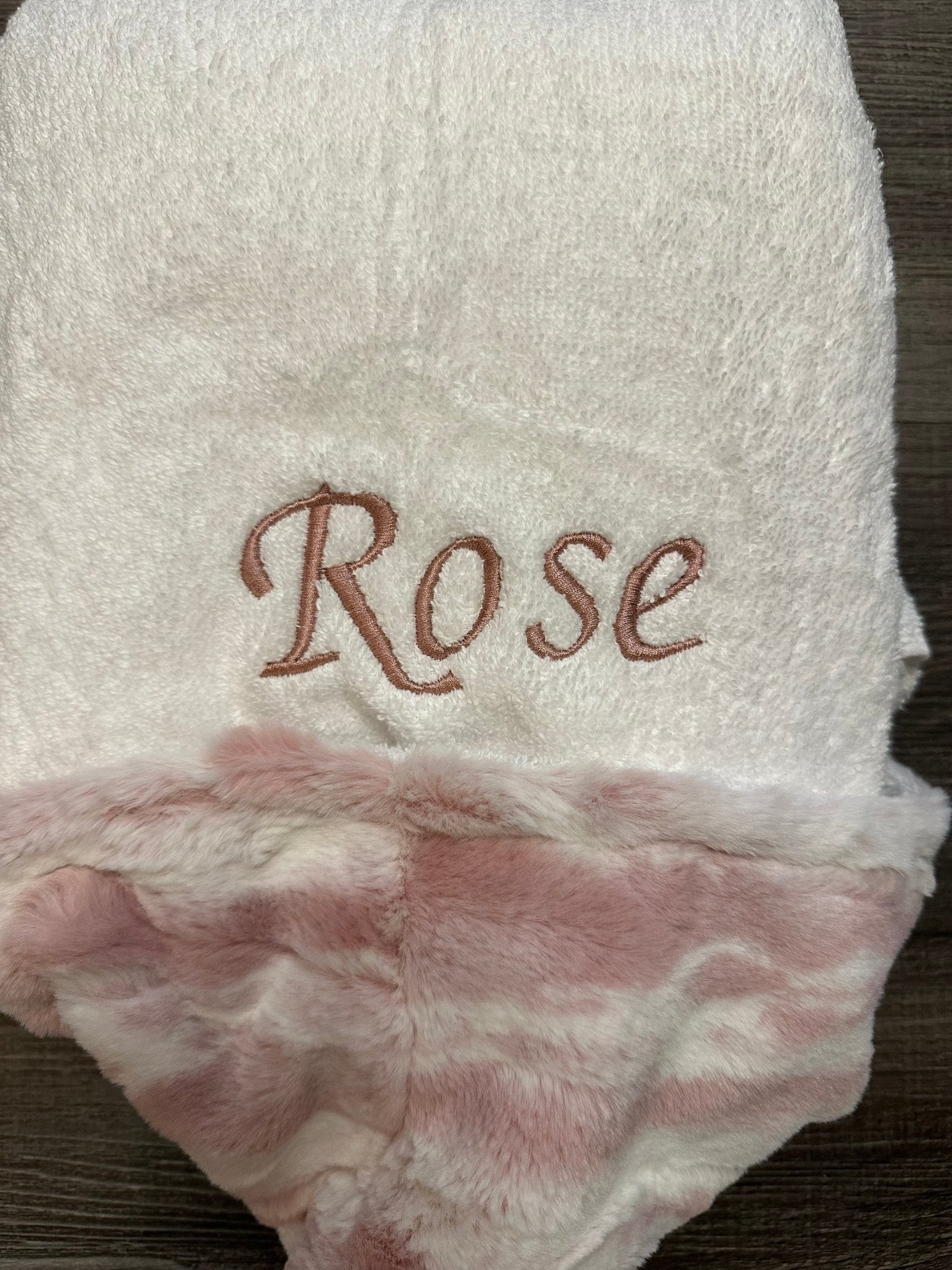 Winx + Blinx Marble Blush Fuzzy Hooded Baby Towel - Towel