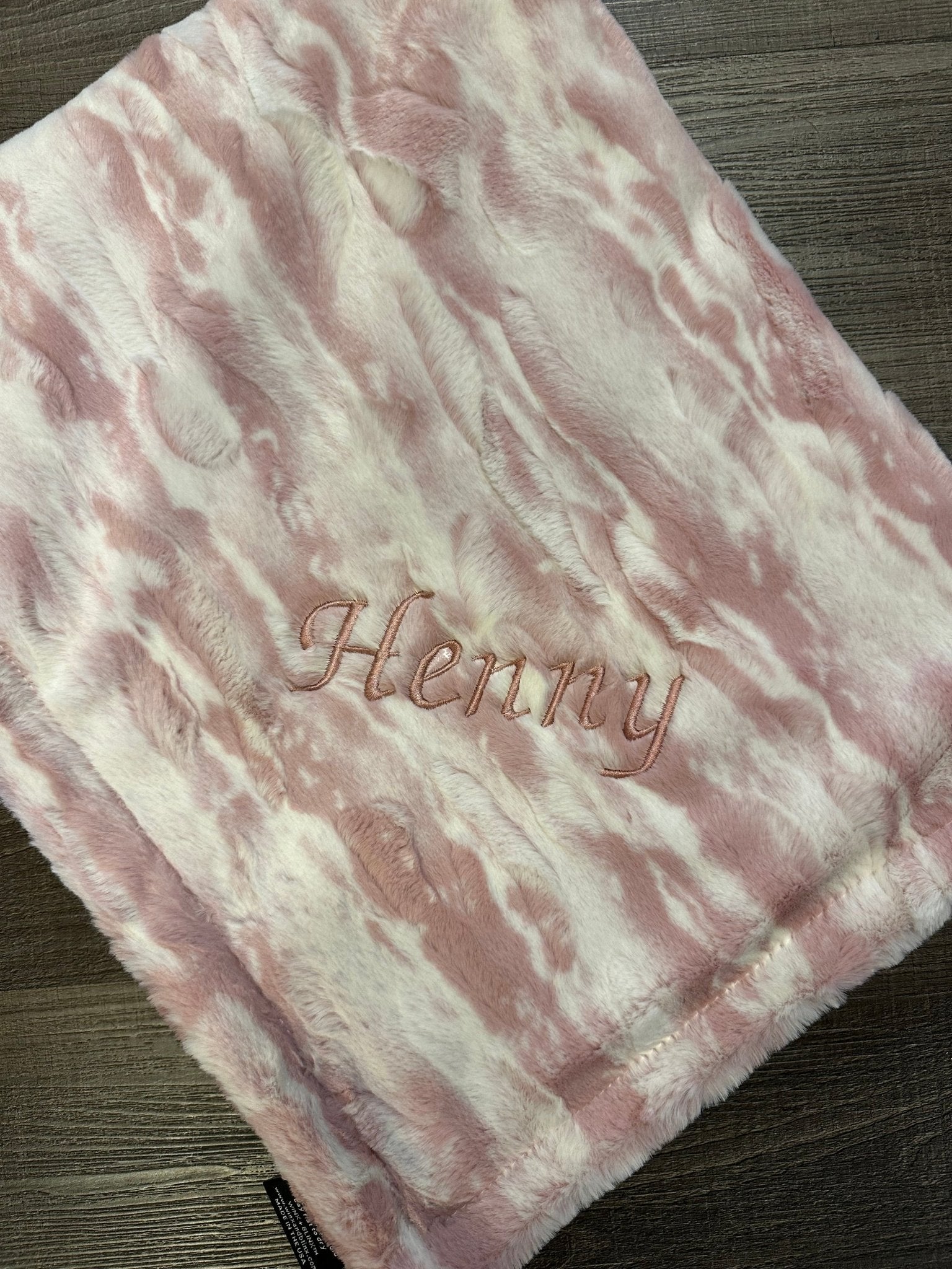 Winx + Blinx Marble Woodrose Minky Baby Blanket - Minky Blanket