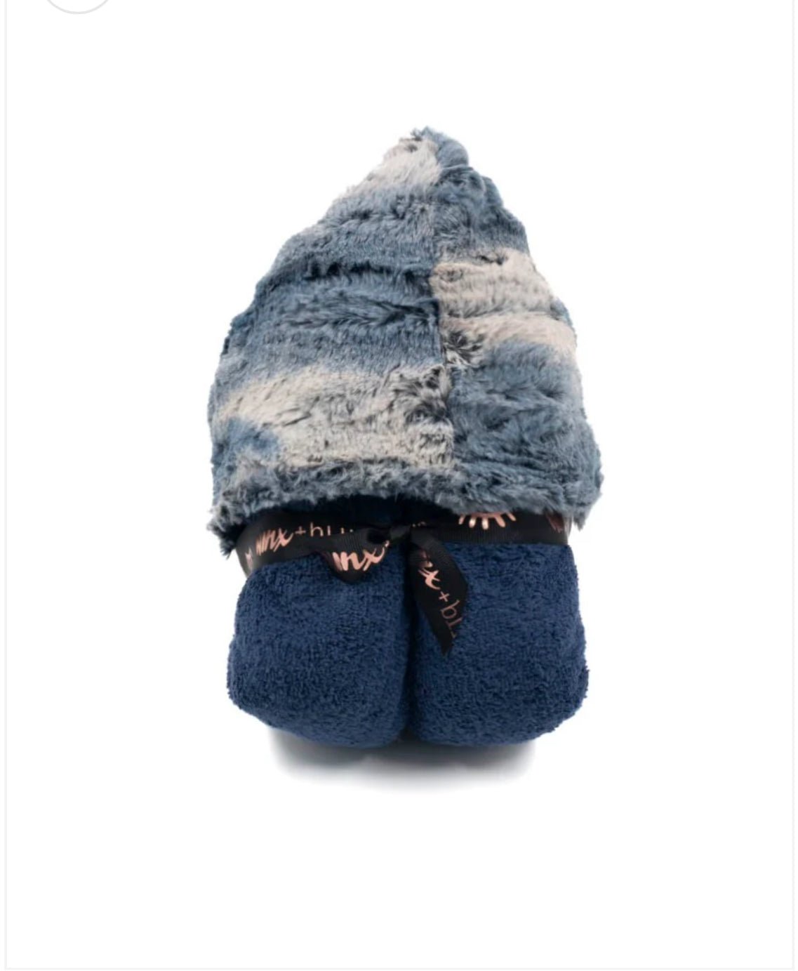 Winx + Blinx Ombré Navy/Navy Fuzzy Hooded Baby Towel - Blissful Bundlz