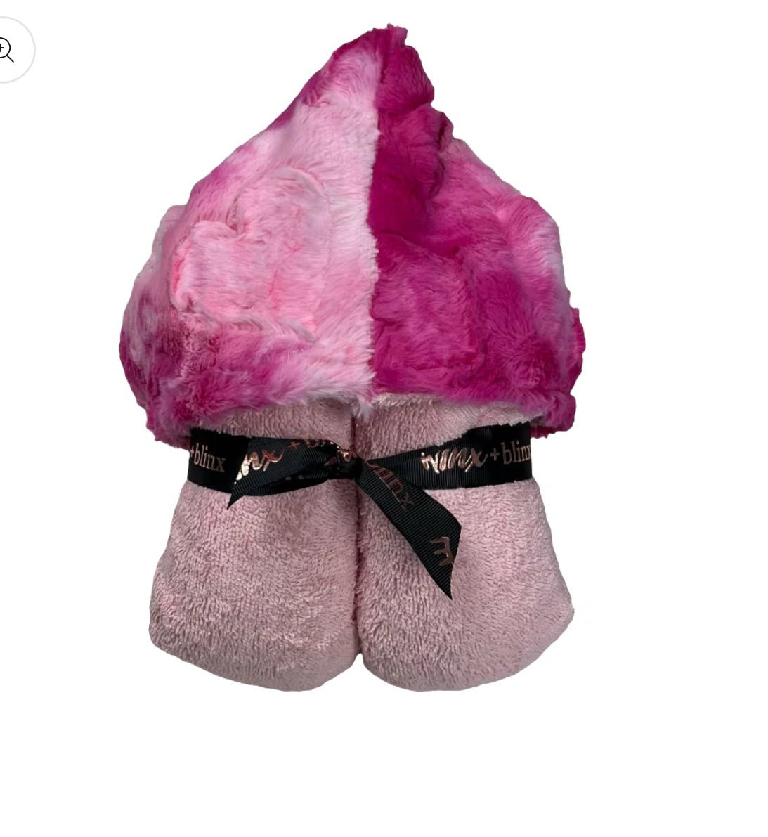 Winx + Blinx Pink Sorbet Candy Hooded Baby Towel – soft plush bath towel for newborns, baby showers, or gifting.