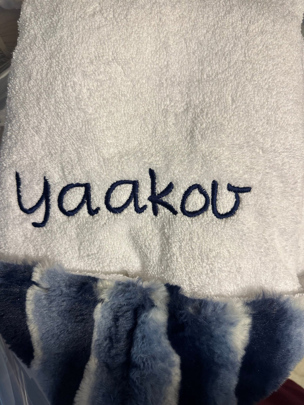 Winx + Blinx Plush Waves Navy Fuzzy Hooded Towel - Towel