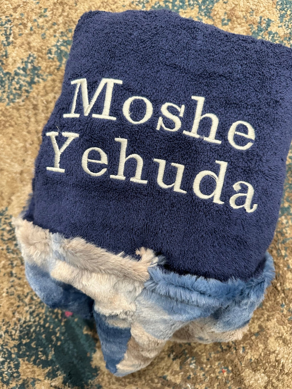 Winx + Blinx Sorbet Cobalt Taupe Fuzzy Hooded Towel - Towel