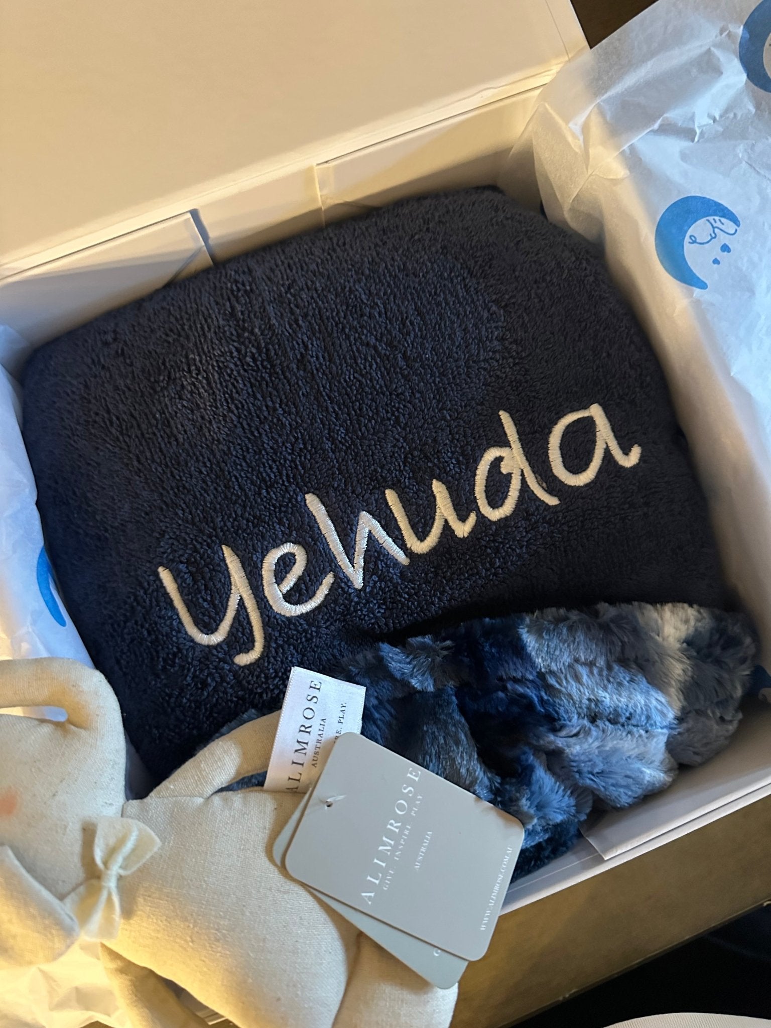 Winx + Blinx Sorbet Navy Hooded Baby Towel – Luxury Bath Towel Gift | Blissful Bundlz - Towel