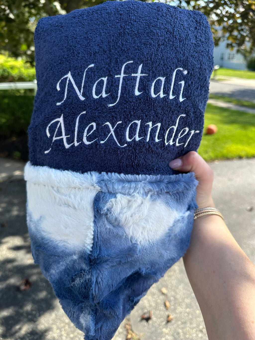 Winx + Blinx Sorbet Navy Hooded Baby Towel – Luxury Bath Towel Gift | Blissful Bundlz - Towel