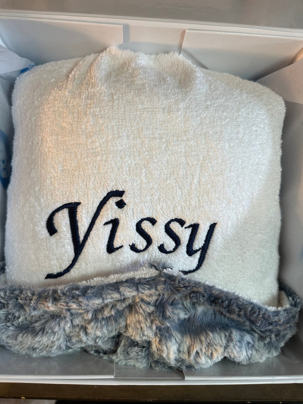 Winx + Blinx Wave Boa Navy Hooded Towel - Blissful Bundlz