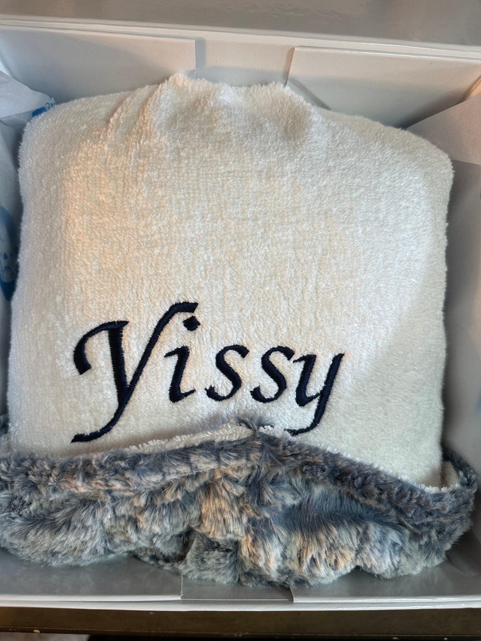 Winx + Blinx Wave Boa Navy Hooded Towel - Blissful Bundlz