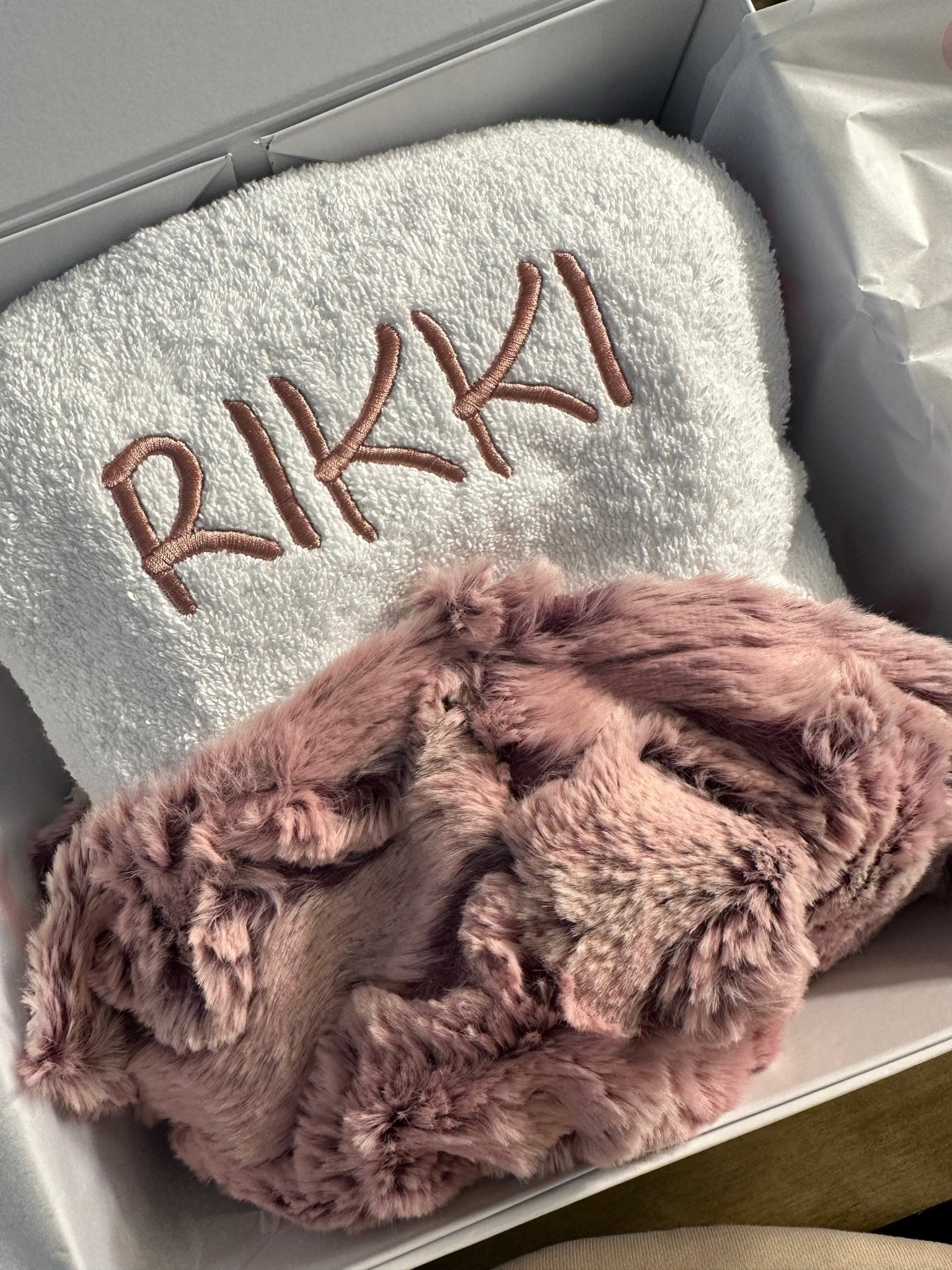 Winx + Blinx Wild Rabbit Mauve Fuzzy Hooded Baby Towel - Blissful Bundlz