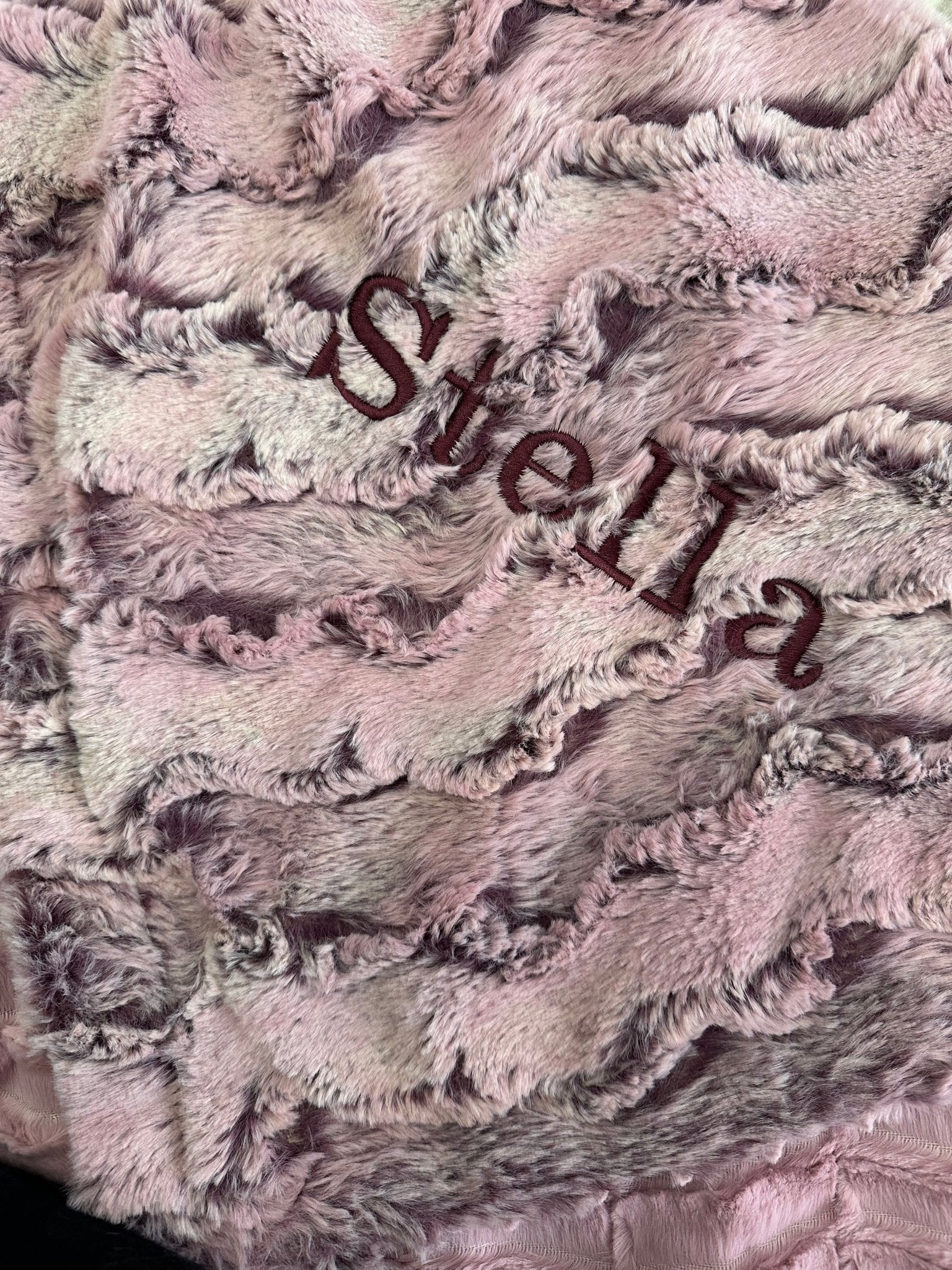 Winx + Blinx Wild Rabbit Mauve Minky Baby Blanket - Blissful Bundlz