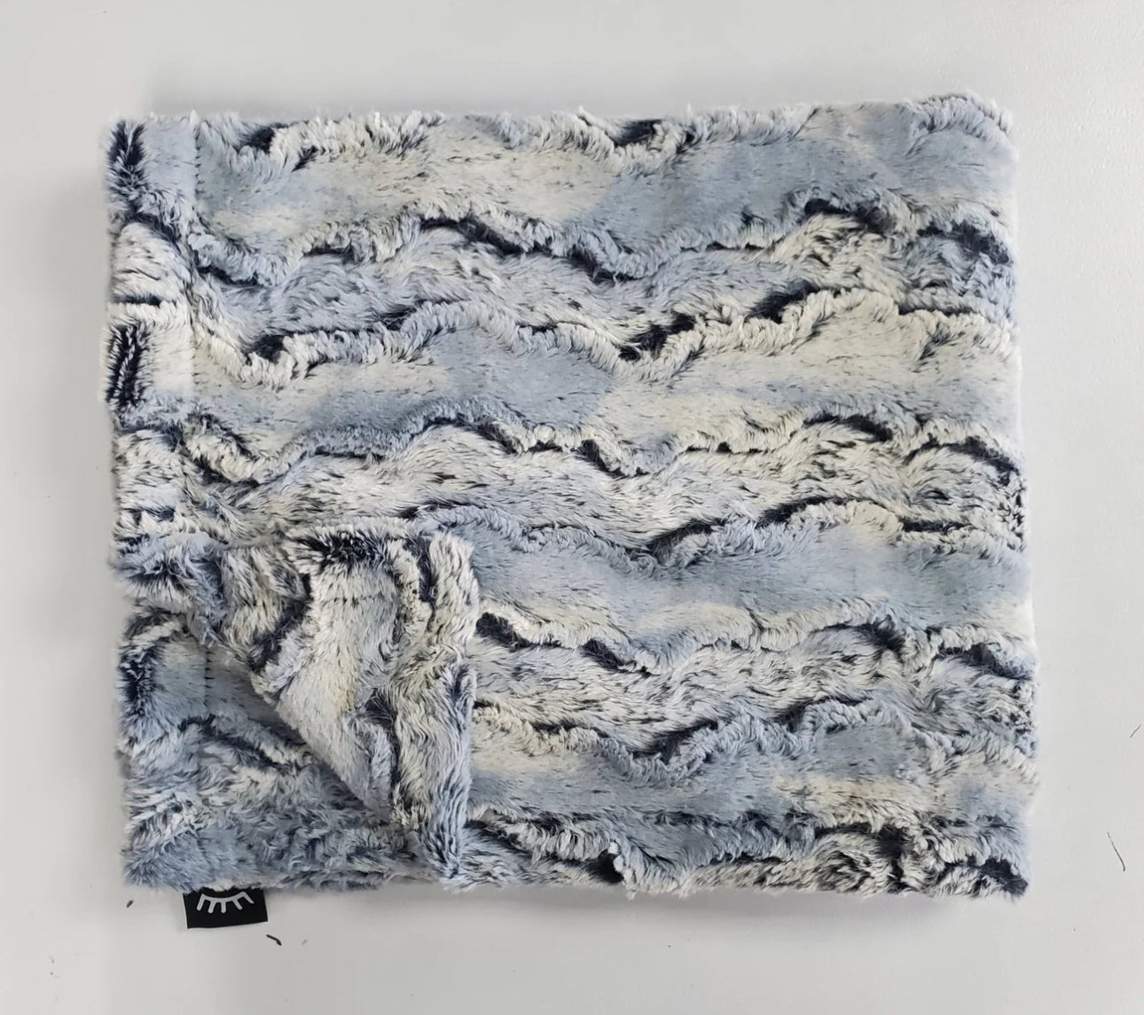 Winx + Blinx Wild Rabbit Navy Minky Baby Blanket. soft and cozy plush blanket for nursery or gifting