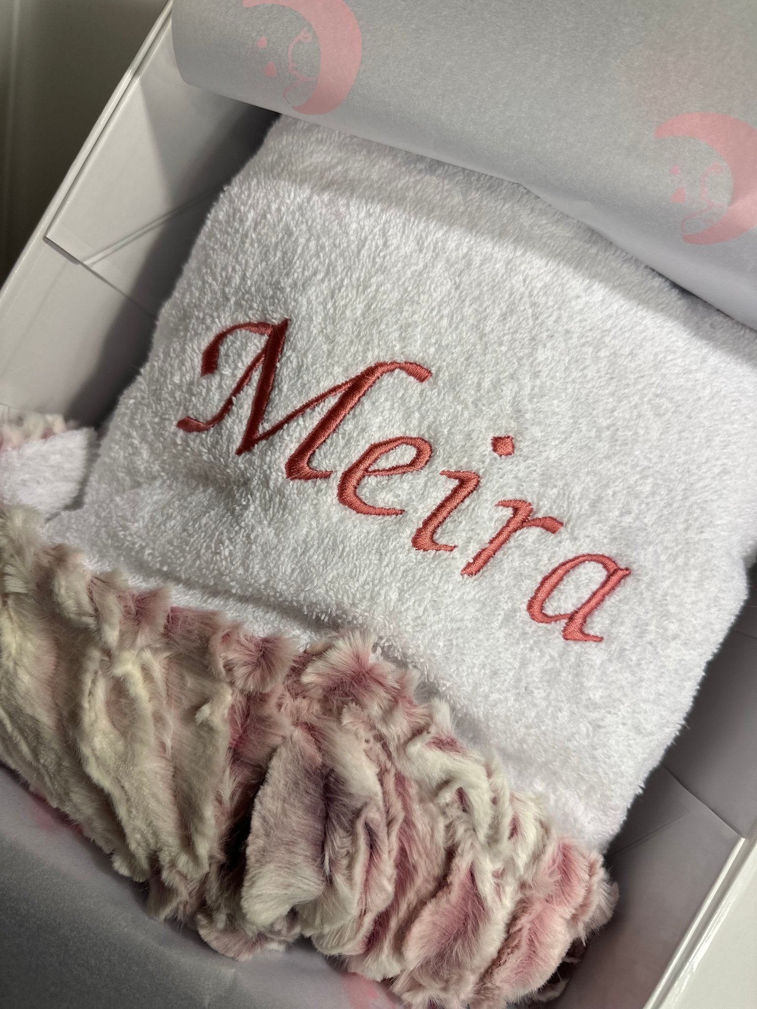 Winx + Blinx Zebra Rose Fuzzy Hooded Baby Towel - Blissful Bundlz