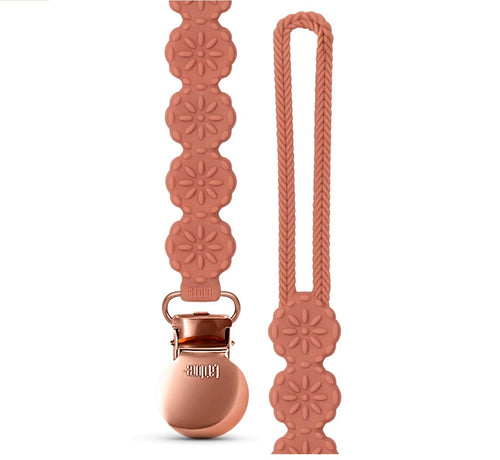Adora Meadow Pacifier Clip - Rosewood - Blissful Bundlz