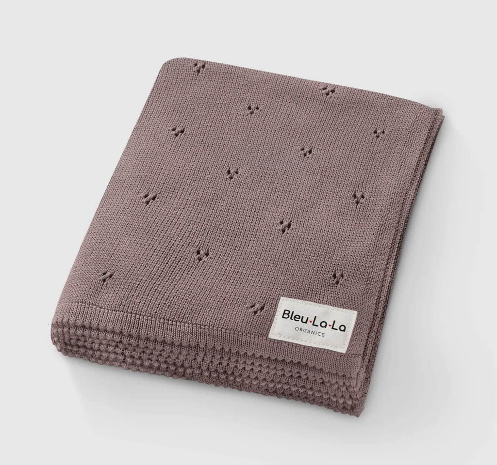 Bleu La La Pointelle Blanket - Blissful Bundlz
