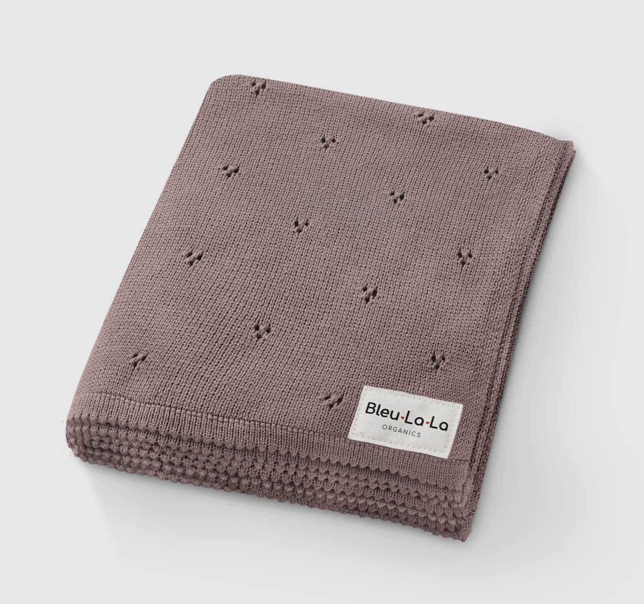 Bleu La La Pointelle Blanket - Blissful Bundlz