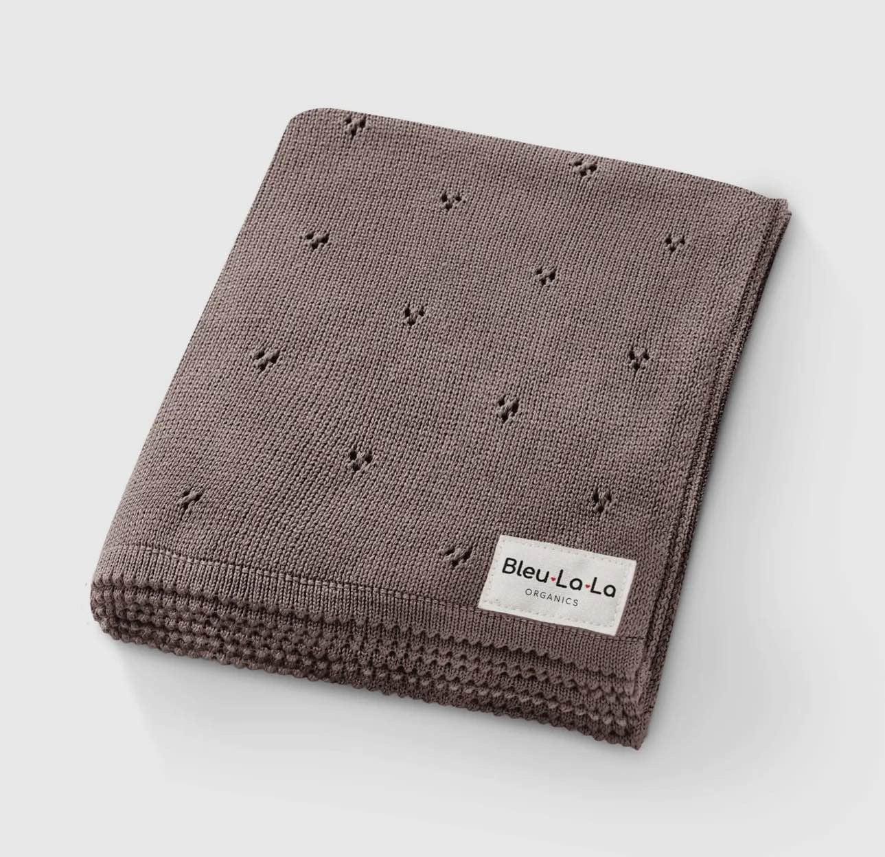 Bleu La La Pointelle Blanket - Blissful Bundlz