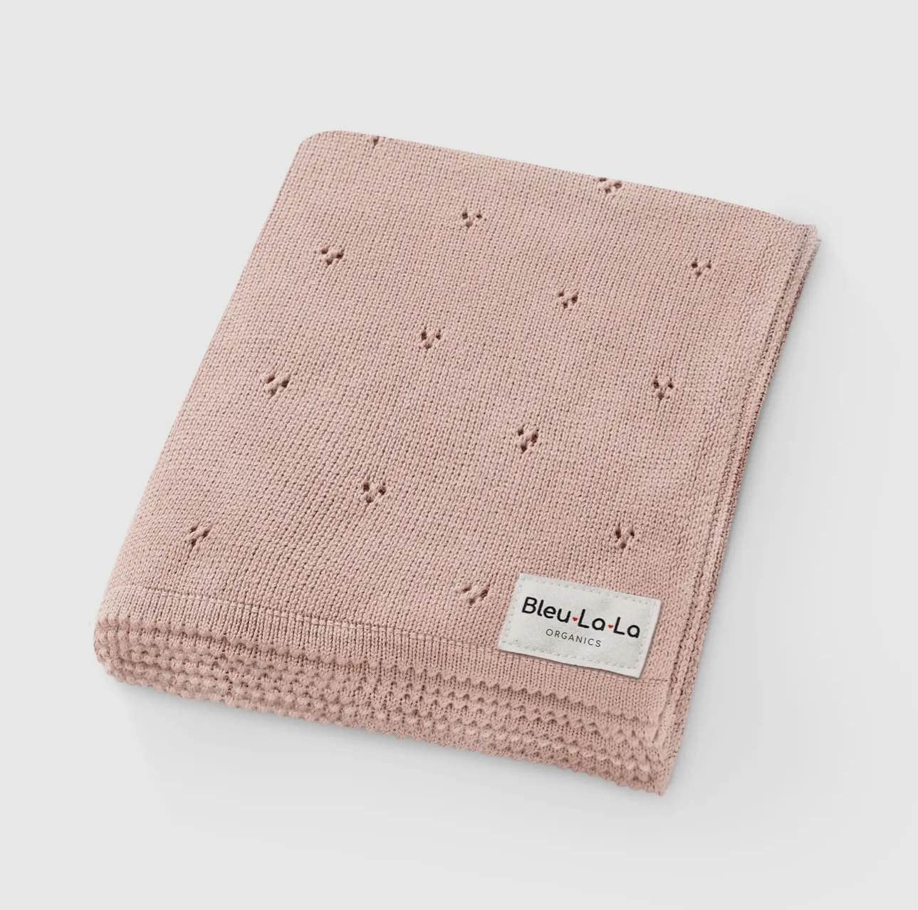 Bleu La La Pointelle Blanket - Blissful Bundlz