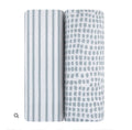 Elys & Co. Blue Stripes & Splash 2-Pack Bassinet Sheets - Blissful Bundlz