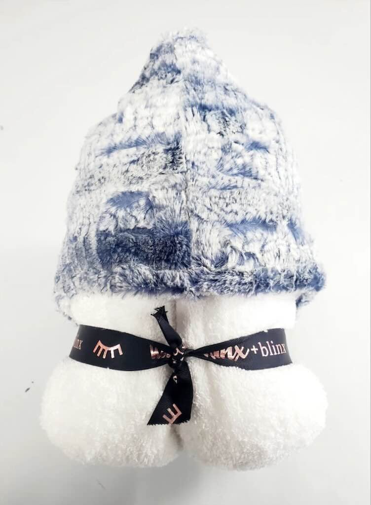 Winx + Blinx Wave Boa Navy Hooded Towel - Blissful Bundlz