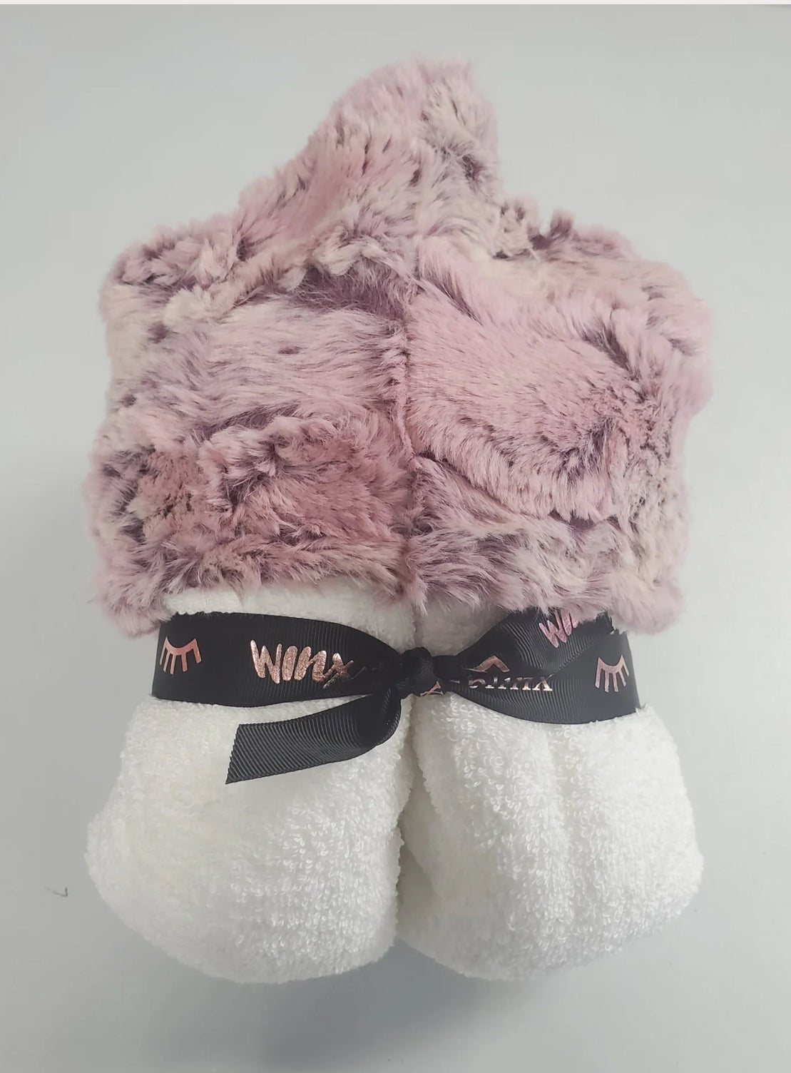 Winx + Blinx Wild Rabbit Mauve Hooded Towel - Blissful Bundlz